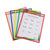 C-Line® Reusable Dry Erase Pockets, 9 x 12, Assorted Primary Colors, 10/Pack (CLI40610)