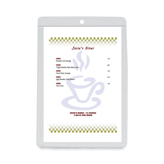 C-Line® Clear Vinyl Shop Ticket Holders, Both Sides Clear, 25 Sheets, 5 x 8, 50/Box (CLI80058)