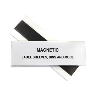 C-Line® HOL-DEX Magnetic Shelf/Bin Label Holders, Side Load, 2" x 6", Clear, 10/Box (CLI87247)