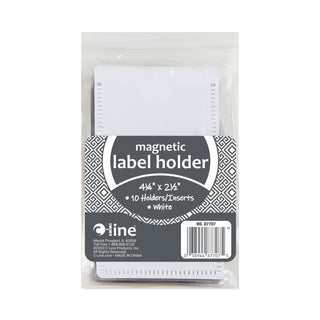 C-Line® Slap-Stick Magnetic Label Holders, Side Load, 4.25 x 2.5, White, 10/Pack (CLI87707)