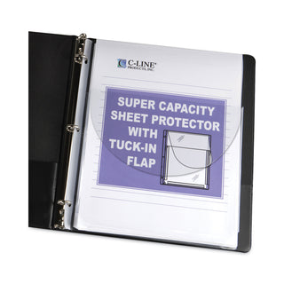 C-Line® Super Capacity Sheet Protectors with Tuck-In Flap, 200", Letter Size, 10/Pack (CLI61027)