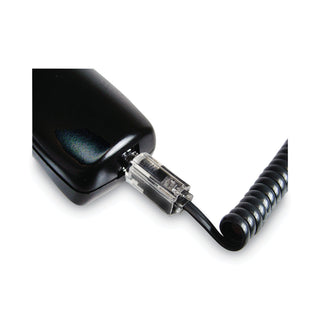 Softalk® Rotating 360 Telephone Cord Detangler, Clear/Black (SOF21002)
