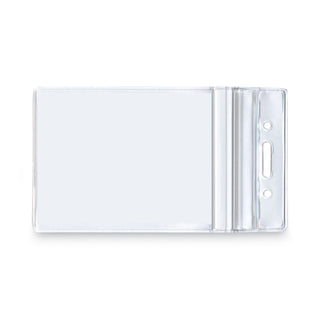 Advantus Resealable ID Badge Holder, Vertical, 3.68 x 5, Clear, 50/Pack (AVT75524)