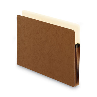 Pendaflex® Standard Expanding File Pockets, 3.5" Expansion, Letter Size, Red Fiber, 25/Box (ESS1524EOX)