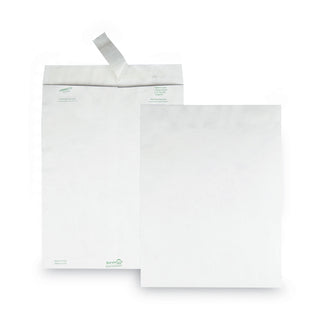 Survivor® Catalog Mailers, DuPont Tyvek, #13 1/2, Cheese Blade Flap, Redi-Strip Closure, 10 x 13, White, 50/Box (QUAR1582)