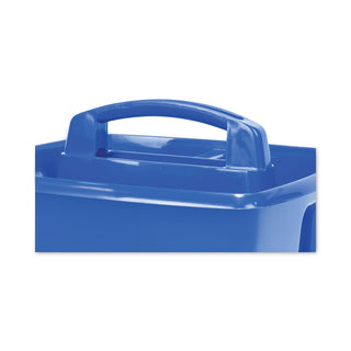 Storex Small Art Caddies, 9.25 x 9.25 x 5.25, Blue/Red/Yellow/Green/Purple, 5 per pack (STX00941U06C)