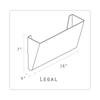 Storex Wall File, Legal, 16 x 7, Single Pocket, Smoke (STX70208U06C)