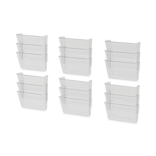 Storex Wall File, Legal 16 x 14, Three Pocket, Clear (STX70229U06C)