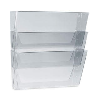 Storex Wall File, Legal 16 x 14, Three Pocket, Clear (STX70229U06C)