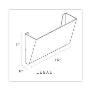 Storex Wall File, Legal 16 x 14, Three Pocket, Clear (STX70229U06C)