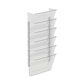 Storex Wall File, Letter, 13 x 14, Three Pocket, Clear (STX70245U06C)