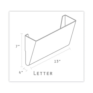 Storex Wall File, Letter, 13 x 14, Three Pocket, Clear (STX70245U06C)