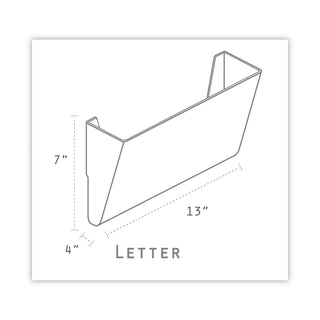 Storex Wall File, Letter, 13 x 14, Three Pocket, Smoke (STX70246U06C)