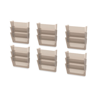 Storex Wall File, Legal 16 x 14, Three Pocket, Smoke (STX70247U06C)