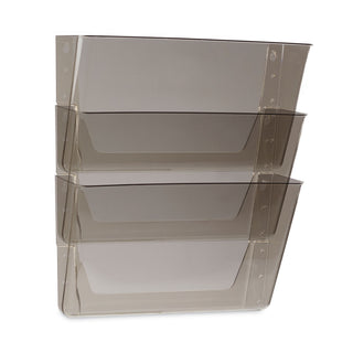 Storex Wall File, Legal 16 x 14, Three Pocket, Smoke (STX70247U06C)