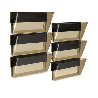 Storex Unbreakable Magnetic Wall File, Letter/Legal, 16 x 7, Single Pocket, Smoke (STX70326U06C)