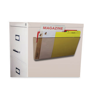 Storex Unbreakable Magnetic Wall File, Letter/Legal, 16 x 7, Single Pocket, Smoke (STX70326U06C)