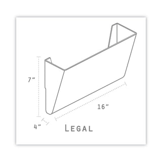 Storex Unbreakable Magnetic Wall File, Letter/Legal, 16 x 7, Single Pocket, Smoke (STX70326U06C)
