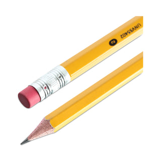 Universal® #2 Pre-Sharpened Woodcase Pencil, HB (#2), Black Lead, Yellow Barrel, 72/Pack (UNV55402)