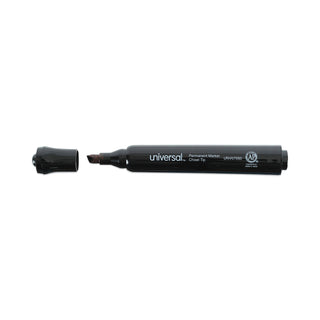 Universal® Chisel Tip Permanent Marker Value Pack, Broad Chisel Tip, Black, 36/Pack (UNV07050)