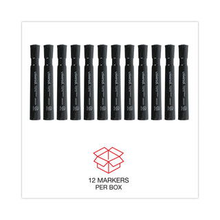 Universal® Chisel Tip Permanent Marker, Broad Chisel Tip, Black, Dozen (UNV07051)