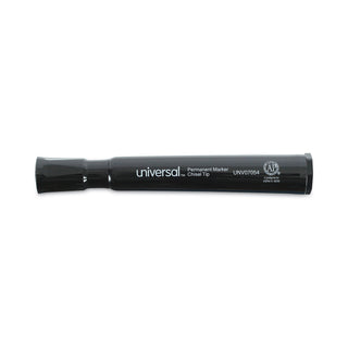Universal® Chisel Tip Permanent Marker Value Pack, Broad Chisel Tip, Black, 60/Pack (UNV07054)
