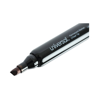 Universal® Chisel Tip Permanent Marker Value Pack, Broad Chisel Tip, Black, 60/Pack (UNV07054)