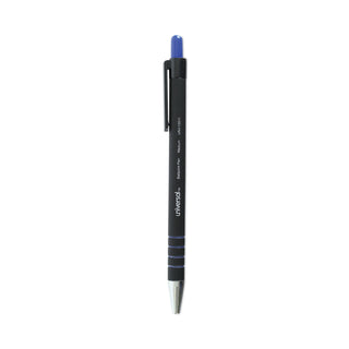 Universal® Ballpoint Pen, Retractable, Medium 1 mm, Blue Ink, Blue Barrel, Dozen (UNV15511)