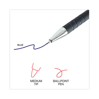 Universal® Ballpoint Pen, Retractable, Medium 1 mm, Blue Ink, Blue Barrel, Dozen (UNV15511)
