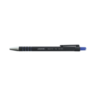 Universal® Ballpoint Pen, Retractable, Fine 0.7 mm, Blue Ink, Blue Barrel, Dozen (UNV15521)