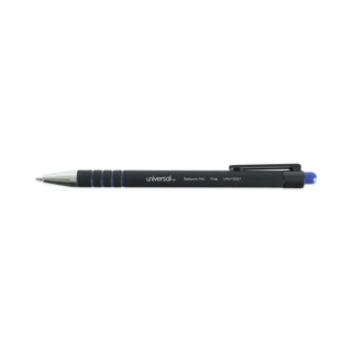 Universal® Ballpoint Pen, Retractable, Fine 0.7 mm, Blue Ink, Blue Barrel, Dozen (UNV15521)