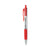 Universal® Comfort Grip Ballpoint Pen, Retractable, Medium 1 mm, Red Ink, Clear Barrel, Dozen (UNV15532)