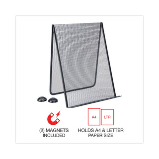 Universal® Metal Mesh Document Holder Free Standing, 35 Sheet Capacity, Metal, Black (UNV20027)
