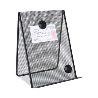 Universal® Metal Mesh Document Holder Free Standing, 35 Sheet Capacity, Metal, Black (UNV20027)