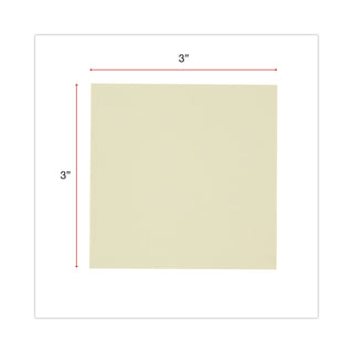 Universal® Recycled Self-Stick Note Pads, 3" x 3", Yellow, 100 Sheets/Pad, 18 Pads/Pack (UNV28068)