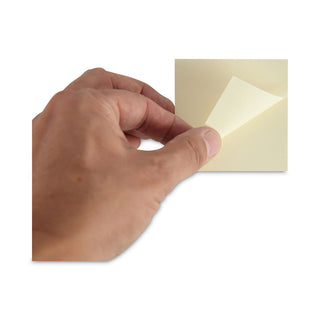 Universal® Recycled Self-Stick Note Pads, 3" x 3", Yellow, 100 Sheets/Pad, 18 Pads/Pack (UNV28068)