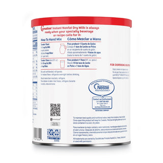 Carnation® Instant Nonfat Dry Milk, Unsweetened, 22.75 oz Canister, 4/Carton (NES22928CT) (NES22928CT)