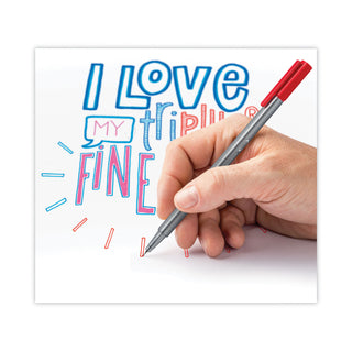 Staedtler® Triplus Fineliner Porous Point Pen, Stick, Extra-Fine 0.3 mm, Assorted Ink and Barrel Colors, 20/Pack (STD334SB20A6)
