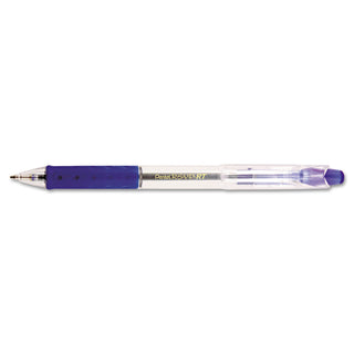Pentel® R.S.V.P. RT Retractable Ballpoint Pen, Medium 1mm, Blue Ink, Clear Barrel, Dozen (PENBK93C-CS)