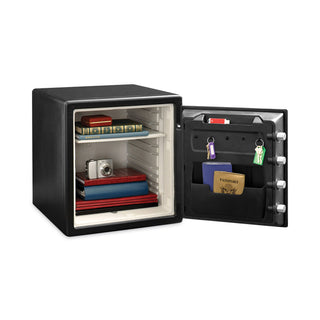 Sentry® Safe Fire-Safe with Biometric & Keypad Access, 1.23 cu ft, 16.3w x 19.3d x 17.8h, Black (SENSFW123BSC)
