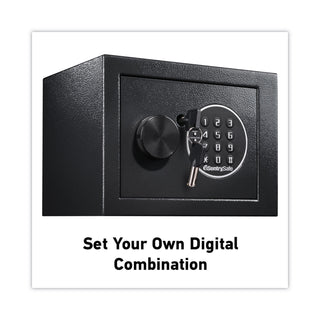 Sentry® Safe Electronic Security Safe, 0.14 cu ft, 9w x 6.6d x 6.6h, Black (SENX014E)