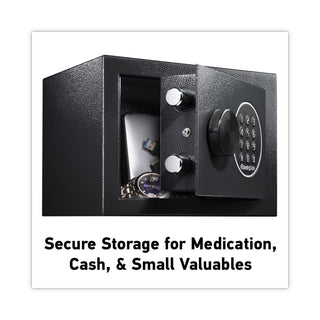 Sentry® Safe Electronic Security Safe, 0.14 cu ft, 9w x 6.6d x 6.6h, Black (SENX014E)
