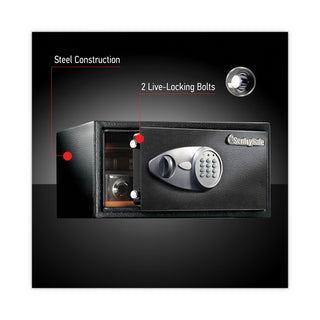 Sentry® Safe Electronic Lock Security Safe, 1 cu ft, 16.94w x 14.56d x 8.88h, Black (SENX105)