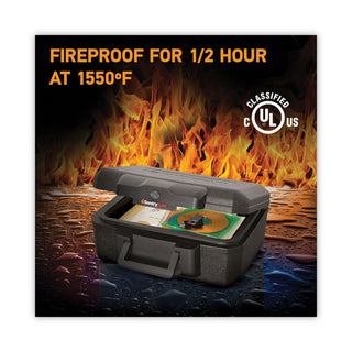 Sentry® Safe 1200 Safe, 0.18 cu ft, 4.3w x 11.2d x 6.1h, Black (SEN1200)