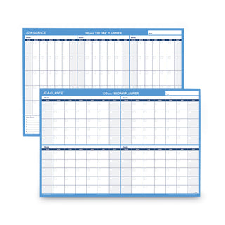 AT-A-GLANCE® 90/120-Day Undated Horizontal Erasable Wall Planner, 36 x 24, White/Blue Sheets, Undated (AAGPM23928)