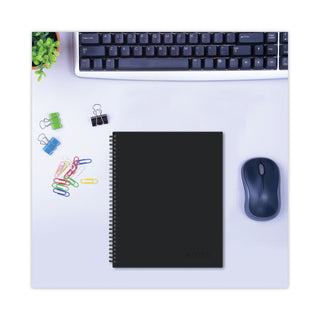 Blue Sky® Aligned Business Notebook, 1-Subject, Meeting-Minutes/Notes Format with Narrow Rule, Black Cover, (78) 11 x 8.5 Sheets (BLS121454)
