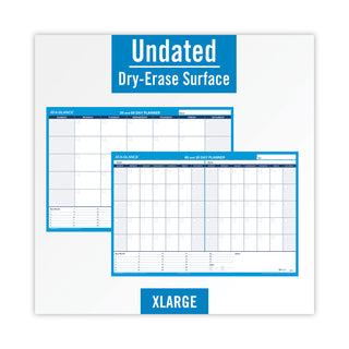 AT-A-GLANCE® 30/60-Day Undated Horizontal Erasable Wall Planner, 36 x 24, White/Blue Sheets, Undated (AAGPM23328)