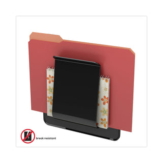 deflecto® Stand Tall Wall File, Letter/Legal/Oversized, 9 1/4 x 10 5/8 x 1 3/4, Black (DEF65504H)
