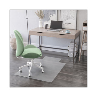 deflecto® EconoMat All Day Use Chair Mat for Hard Floors, Lip, 46 x 60, Low Pile, Clear (DEFCM2E432F)