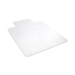 deflecto® EconoMat All Day Use Chair Mat for Hard Floors, Lip, 46 x 60, Low Pile, Clear (DEFCM2E432F)